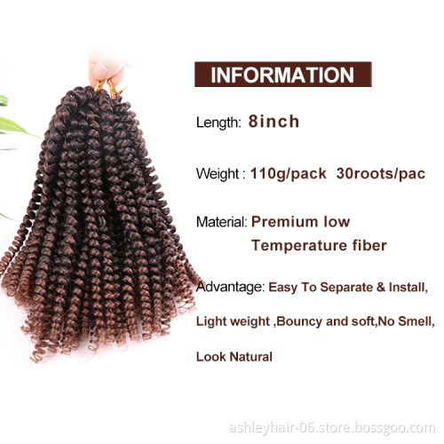 Low Price Private Label Ombre Crochet Long 1B Kenya Pre Twisted Afro Nubian Kinky Crochet Ombre Braid Nubian Spring Twist Hair